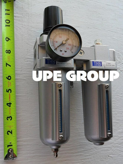 1/2" HEAVY DUTY COMBO PARTICULATE FILTER REGULATOR LUBRICATOR COMPRESSED AIR