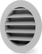calimaero® WSGG 4" Inch Gray Round Metal Air Vent Grill Cover Flat Louver with Fly Screen Fits Only with Metal Ducts