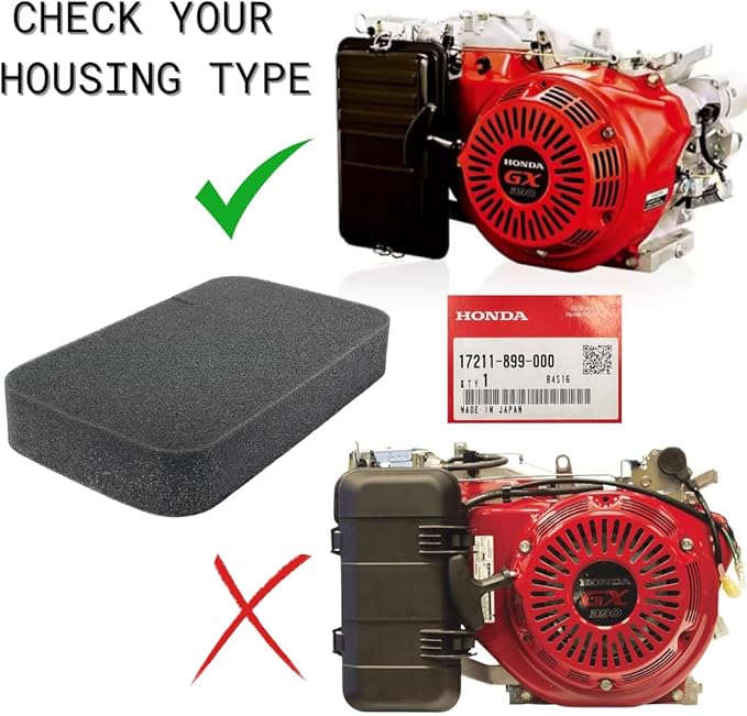 Genuine Tune Up Kit for Honda EB3000 EB3500X EB4000X EB5000X EB6500 EG4000 Generators GX240 - GX390 with Genuine Motor Oil 17211-899-000 Air Cleaner Element and Spark Plug 98079-55846