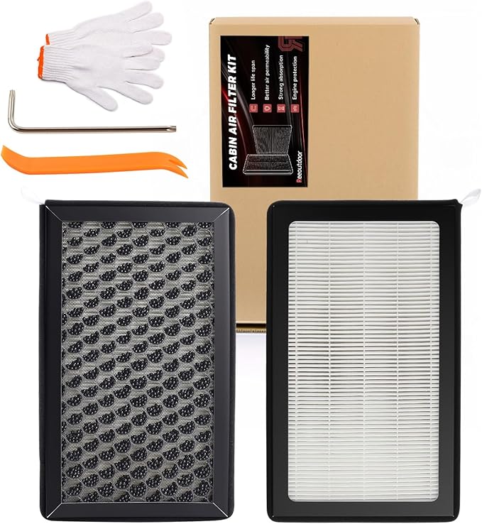 2-Pack Upgrade HEPA Cabin Air Filter Kit Activated Carbon Replacement with 2016-2026 Model 3 & 2020-2026 Model Y with Accessories(Standard/Premium/Performance)