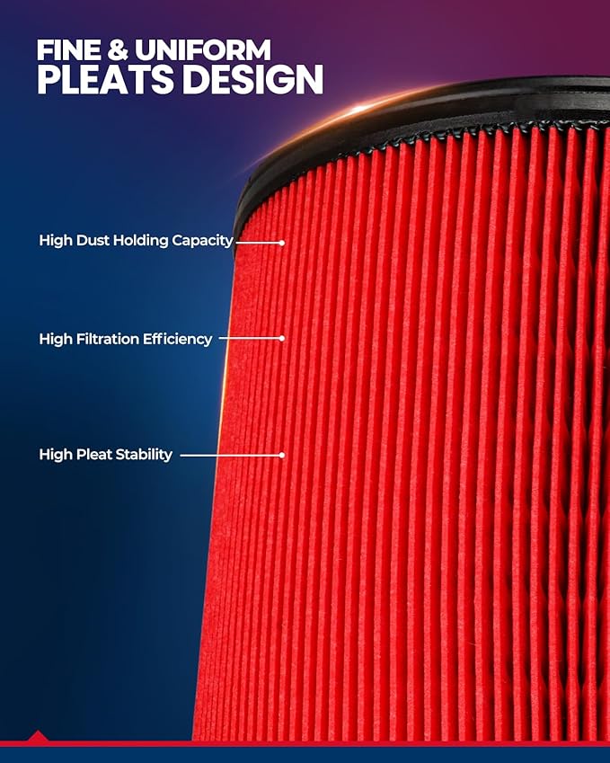 KAX Premium Engine Air Filter, CA12112 Replacement for Cadillac ATS 2016-2019, Chevrolet Cruze 2016 2017 2018 2019, Advanced Air Filter Media, Increased Acceleration