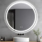 Vanity Mirror Round Illuminated LED Bathroom Mirror with Touch Sensor Switch Dimming Function Demister Pad 3 Colors Temperature Suitable for Vanity Bathroom Or Bedroom(31in)