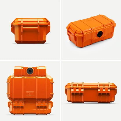 Evergreen 57 Waterproof Dry Box Protective Case with Pick & Pluck Foam - Travel Safe/Mil Spec/USA Made - for Cameras, Phones, Hiking, Boating, Water Sports, Action Cams (Orange)