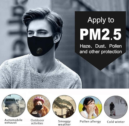 New 3D Cutting PM 2.5 Activated Carbon Filter Insert, 5 Layers Pm 2.5 Filter Replaceable Protective Filter to Anti Haze Dustproof Air Pollution Large Size (36)