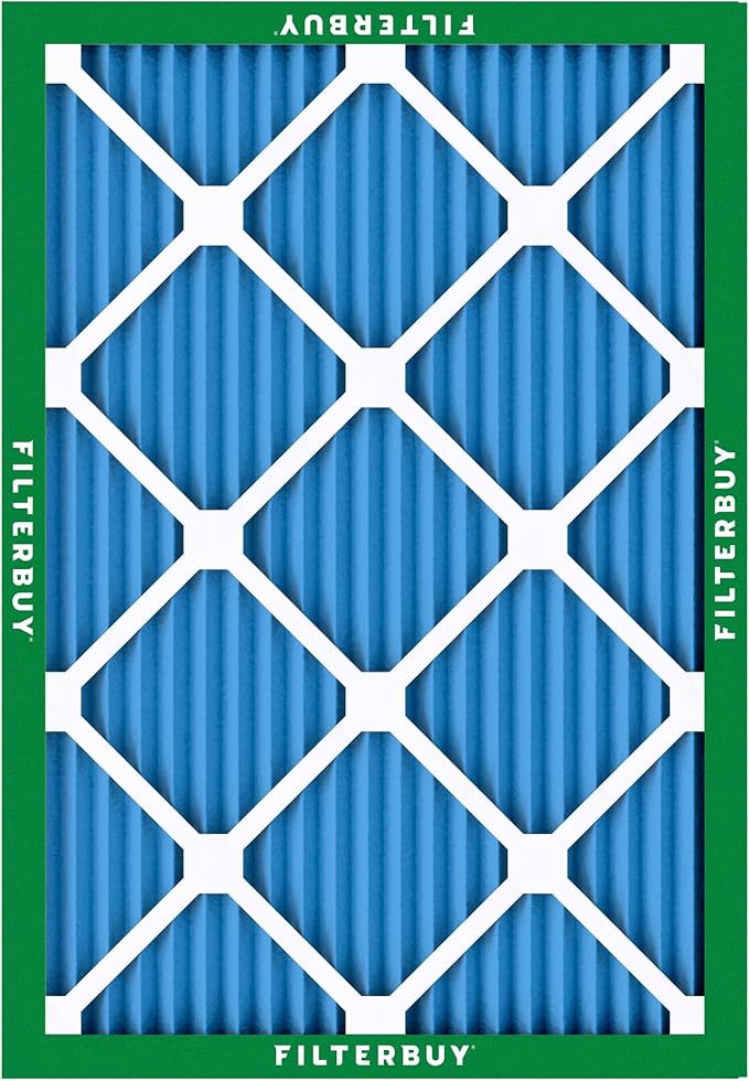 Filterbuy 20x21x1 Air Filter MERV 13 Optimal Smoke & Allergy Defense (3-Pack), Electrostatic Pleated HVAC AC Furnace Filters Replacement, Made in USA (Actual Size: 19.50 x 20.50 x 0.75)