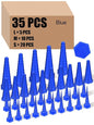 Hydraulic Oil Service Plugs Large Medium Small Sizes Multi Pack Rubber Drip Proof Hose Plugs Industrial Hydraulic Kit for Irrigation, 3 Sizes(35 Pcs,Blue)