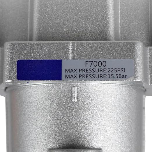 F706 3/4" in Line Compressed Air Moisture Water Filter Trap - for THB Compressors Parts Replacement F706N - Leak Proof Air Line Filter/Air Moisture Filter Separator - 225 PSI 2.7 oz Silver