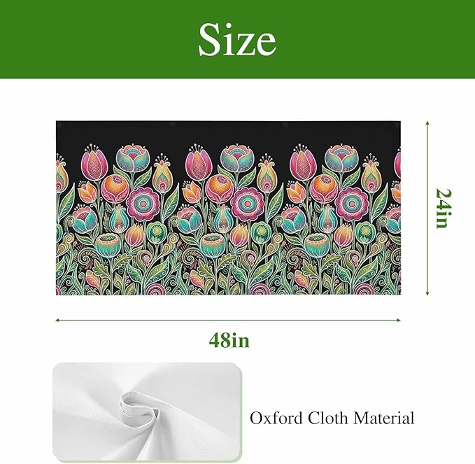 Fluorescent Light Covers for Ceiling Lights Colorful Flowers Magnetic Light Filters 1 Pack 4x2 ft Abstract Lines Floral Ceiling Lights Cover for Classroom Office School Home Drop Lamp Decor