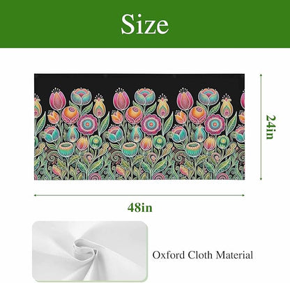 Fluorescent Light Covers for Ceiling Lights Colorful Flowers Magnetic Light Filters 1 Pack 4x2 ft Abstract Lines Floral Ceiling Lights Cover for Classroom Office School Home Drop Lamp Decor