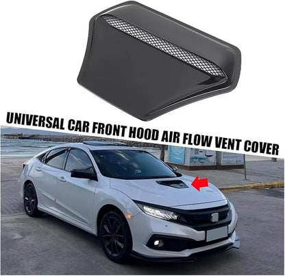 Compatible For BMW E60 E36 F10 F30 Compatible For Golf 5 6 7 Mk7 Compatible For Fiat 500 Universal Car Front Hood Air Flow Ve(Black)