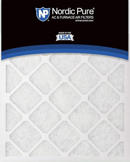 Nordic Pure 20x20x1 (Actual Size: 19 1/2 x 19 1/2 x 3/4) Poly Green MERV 6 AC Furnace Air Filters – Reduces Dust, Pollen, Pet Dander & Allergens – 4-Pack