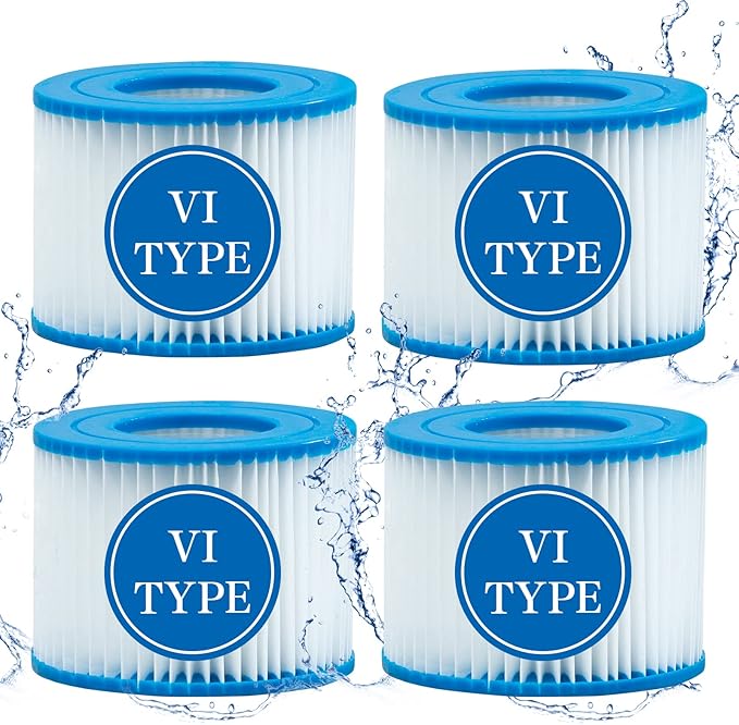 Type vi spa Filter and hot tub Filter Replacement Cartridge for Coleman hot tub Filters, for Inflatable hot tub Filter (4 Pack)