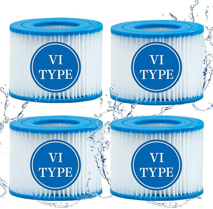 Type vi spa Filter and hot tub Filter Replacement Cartridge for Coleman hot tub Filters, for Inflatable hot tub Filter (4 Pack)