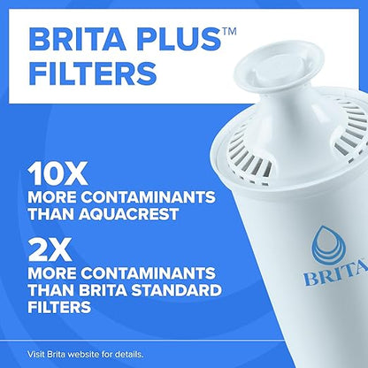 Brita UltraMax Large Water Dispenser with 1 BritaPlus Filter, 27 Cup, White (Package May Vary)