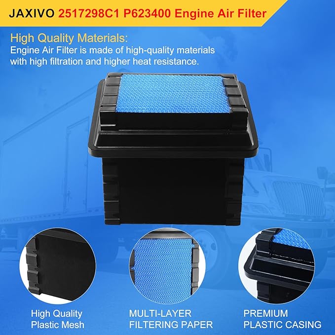 2517298C1 Engine Air Filter for 08-18 International Durastar 4300 4300LP,08-16 Durastar 4400 4400LP,10-18 International TerraStar,11-18 IC Corporation CE,Replaces P616050 AF4222