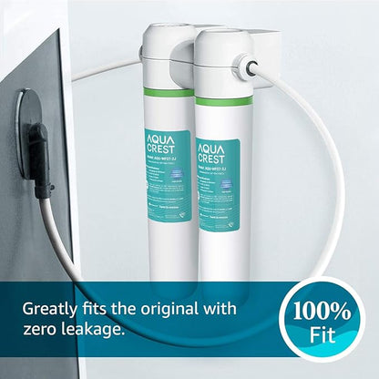 AQUA CREST FQK2J Under Sink Water Filter, Replacement for GE FQK2J, FQK1K, NSF/ANSI 42 372 Certified, 1320 Gallons Dual Flow Drinking Water Replacement Filters (2 Count)