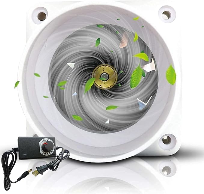 2 Inch Inline Duct Ventilation Fan HVAC Vent Blower 22 Cfm Quiet Ventilation Booster for Hydroponics Grow Tent Pet Room (Color : White, Size : Adjustable Speed)