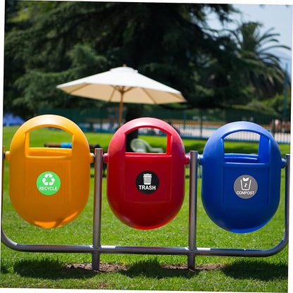 9pcs Trash Can Classification Stickers Recycling Labels for Easy Waste Sorting Removable Self-Adhesive Stickers and Trash Bin