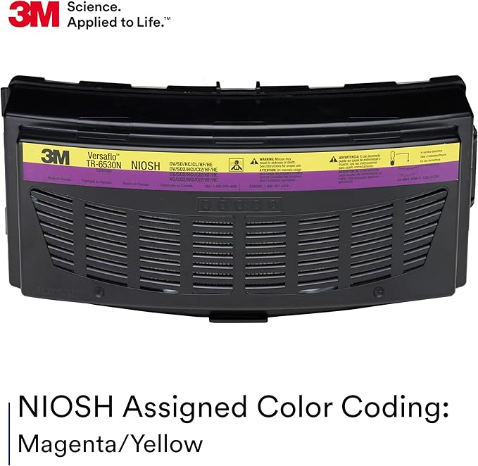 3M Versaflo Organic Vapor/Acid Gas/HEPA Cartridge TR-6530N, for TR-600/800 PAPR