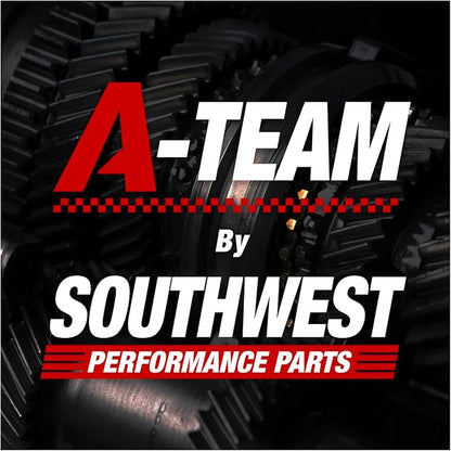 A-Team Performance High Flow Throttle Body Air Intake Filter - 14 in x 3 in, Round, Black - Carburetor Air Filter Kit - Washable & Reusable Design - Compatible with Chevrolet, GMC & Ford Models