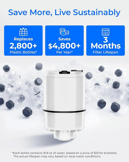 Waterdrop RF3375 NSF Certified Water Filter, Replacement for Pur® PUR® PLUS RF3375 (RF33752V2) Faucet Water Filter (Pack of 3),Model No.: WD-C08B
