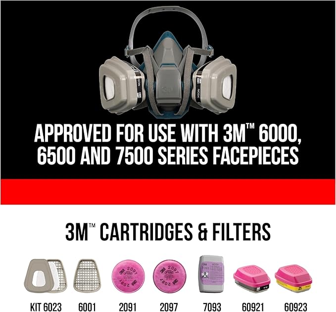 3M particulate filters P100 #2091/07000 , Pink, One Size, 2 Count