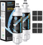 ICEPURE PLUS 9690 NSF/ANSI 53 NSF/ANSI 42 Certified Compatible with LG LT700P and LT120F, 46-9690, ADQ36006101, ADQ36006102, LFXC24726S, RWF1200A Refrigerator Water Filter and Air Filter 2 Combo