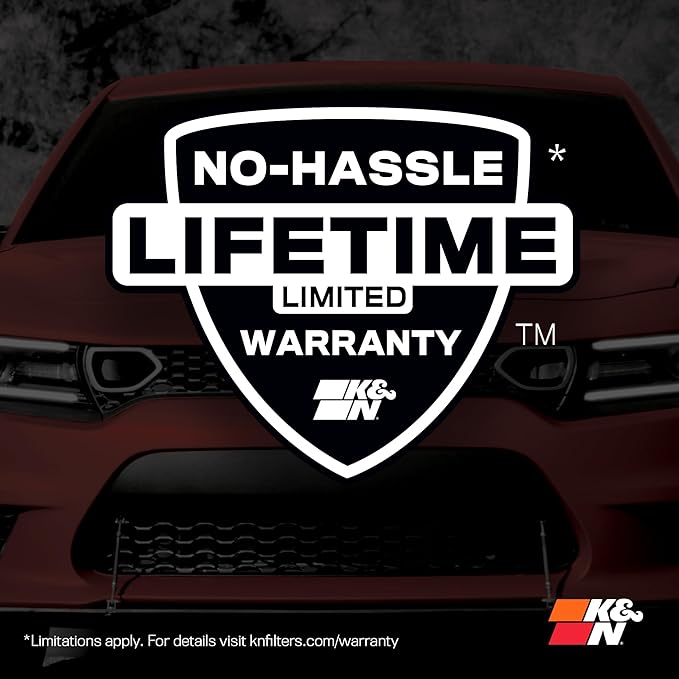 K&N Engine Air Filter: Increase Power & Acceleration, Washable, Premium, Replacement Car Air Filter: Compatible with 2005-2010 Ford Mustang and Mustang GT, 33-2298