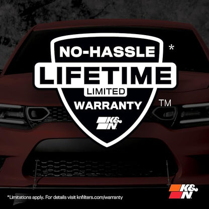 K&N Engine Air Filter: Increase Power & Acceleration, Washable, Premium, Replacement Car Air Filter: Compatible with 2005-2010 Ford Mustang and Mustang GT, 33-2298