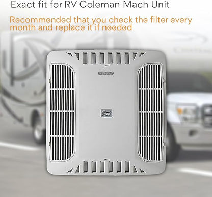 RV Premium Charcoal Activated Carbon Fiber Air Conditioner Filter - Air Duct AC Carbon Filter Replacement for RV AC Vent (2 Pack, 4" x 16")