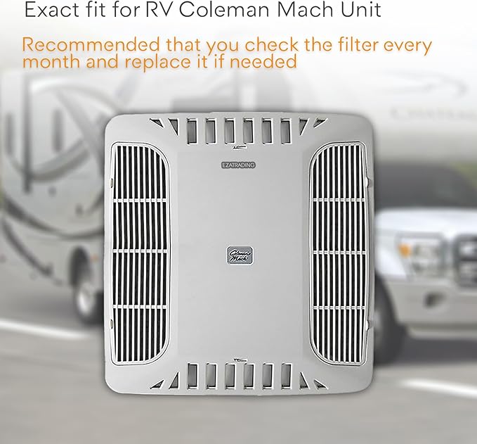 RV Premium Charcoal Activated Carbon Fiber Air Conditioner Filter - Air Duct AC Carbon Filter Replacement for RV AC Vent (4 Pack, 4" x 16")