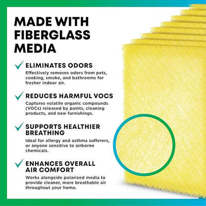 Filterbuy 16x20 Air Cleaner Filter Replacement Pads for Respicaire CG MicroClean 95, Totaline CG1000 Star Series, and More (4-Pack)