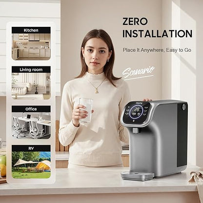 Countertop Reverse Osmosis System for Home, 6-Stage RO Water Filter with Remineralization and UV,Portable No Installation Water Purifier,Countertop RO Water Filtration,Reduce TDS/PFAS/PFOA