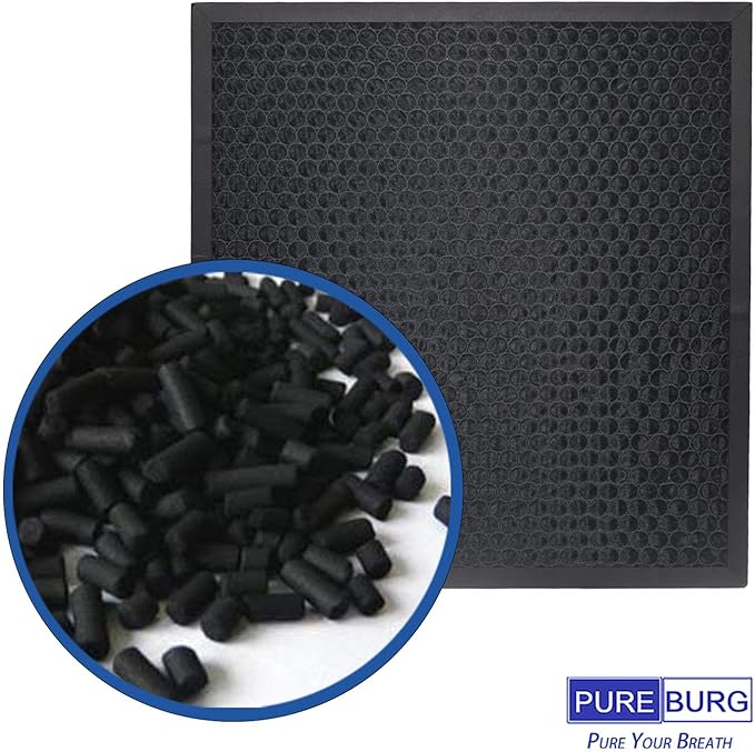 PUREBURG Replacement Activated Carbon Filter Compatible with Dri-Eaz DefendAir HEPA 700 Air Scrubber, 4-Pack For Air Purifier Clean VOCs Odor