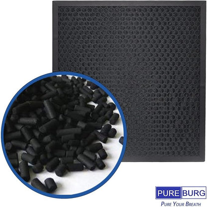 PUREBURG Replacement Activated Carbon Filter Compatible with Dri-Eaz DefendAir HEPA 700 Air Scrubber, 4-Pack For Air Purifier Clean VOCs Odor