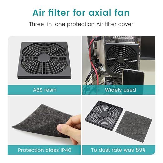 Wathai 4 Pack 90mm Fan Filters for PC Case Fan Dust Filter Cover Computer Mess