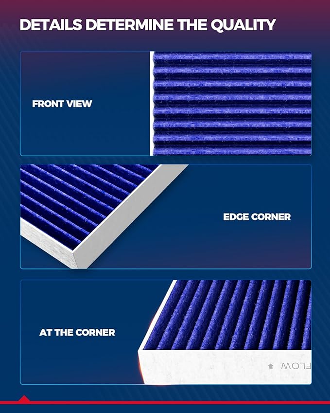 KAX Premium Cabin Air Filter, Replacement for GCF004(CF10374) Vibe(2003-2008), Dart(2013-2016), Tacoma(2005-2020) Air Filter, Strong Adsorption Cabin Filter w/Upgraded Activated Carbon