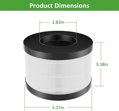 AP01 Filter Only Compatible with Himox AP01(H01) Air Purifi-er, High-Efficiency 3-Stage Filtration for Himox AP01 Replacement Filter, 2 Pack