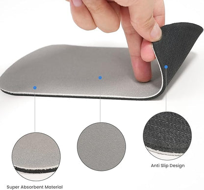 GLACIER FRESH Cuttable Refrigerator Drip Catcher, Water Absorbent Fridge Water Dispenser Drip Tray, Replacement for Whirlpool, GE, Samsung Fridge Accessories, Grey (Rectangular - 2pcs)