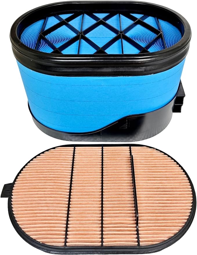 P608667 P607557 Air Filter Kit Compatible with Case 921E 1021F 1021G 1021G2 1121F 1121G Compatible with Case-IH New Holland Donaldson Tractor Wheel Loader Crawler 87356545 87356547 CA5791 49667