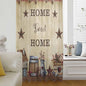 Farm Sheer Curtains 72 Inch Length American Country Barn Star Vintage Berry Brown Chiffon Curtain for Bedroom Living Room Light Filtering Rod Pocket Window Treatments Voile Curtains Drapes for Dining