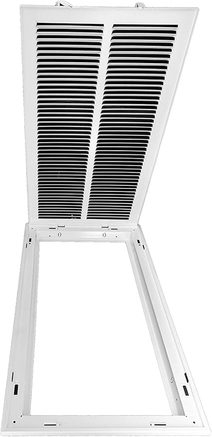 Venti Air 12" X 24" Steel Return Air Filter Grille - Removable Face/Door for 1 inch Filters - HVAC Duct Cover Grill (2-3 Business Day Delivery) [Outer Dimension: 14.5"W X 26.5" H]