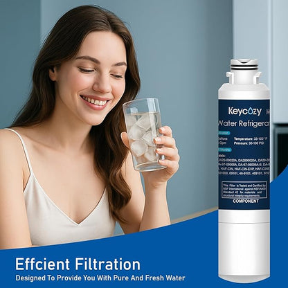Refrigerator Water Filter Replacement for Samsung Water Filter DA29-00020B, HAF-CIN, RS25J500DSR, RF28HMEDBSR, HAF-CIN/EXP, RF4287HARS, RF28HFEDBSR, K007 1 Pack