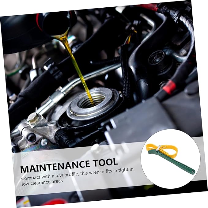 Tofficu 1Pc Non Skid Oil Filter Wrench Durable Belt Type Tool for Easy Removal of Oil Filters Tight Spaces Compatible with Cars Trucks and Farm Equipment