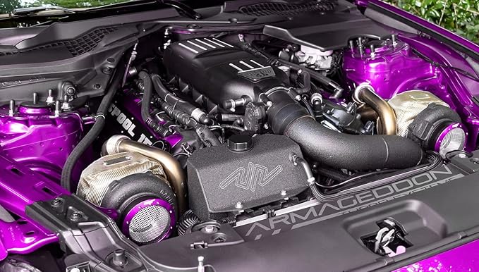 NGR Turbo Filter (Drag Edition) fits 3 inch and 2.5 inch w/included Sleeve | Universal Turbo Cold Air Intake Filter - For Enhanced Car Performance - Purple