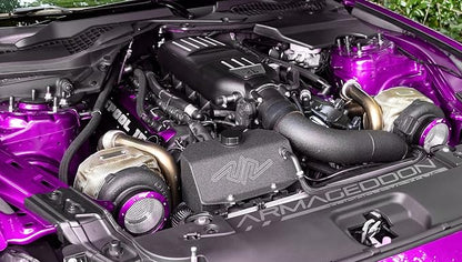 NGR Turbo Filter (Drag Edition) fits 3 inch and 2.5 inch w/included Sleeve | Universal Turbo Cold Air Intake Filter - For Enhanced Car Performance - Purple