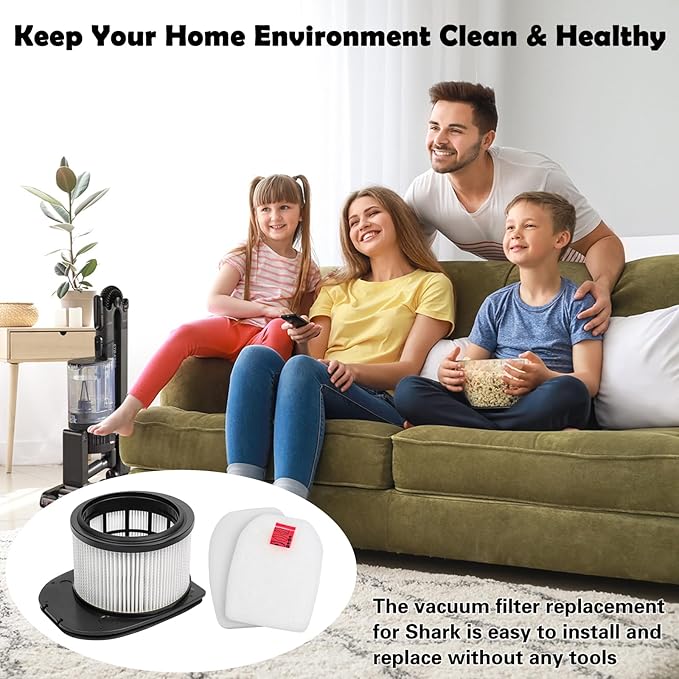VIEWALL Filter Replacement for Shark Stratos IZ540H, IZ562H, IZ840H, IZ862H, UZ565H, UZ865H, IZ560H, UZ815H Cordless Vacuum, Part XFFKIZ700 & XPSMFIZ700, 2 HEPA 4 Foam Felt Filter