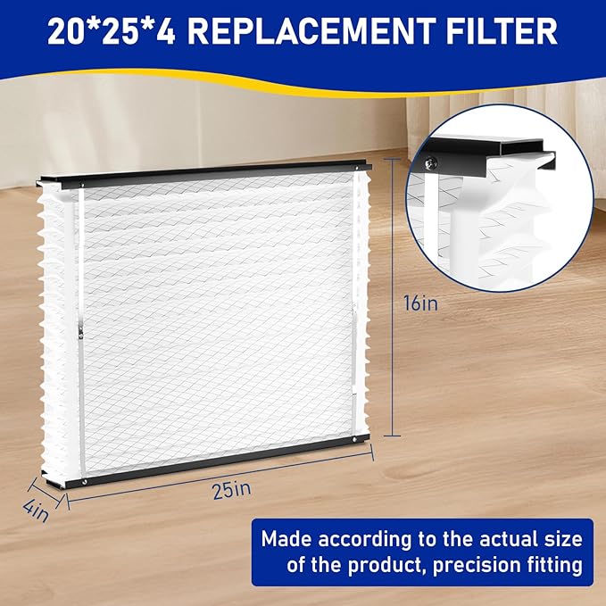 2Pack 213 Replacement Filter Compatible with Aprilaire Size: 20x25x4 MERV 13 Whole House Air Purifiers model:210, 1620, 2210, 2216, 3210, 4200.Not fit for 1213 UPGRADE KIT(MODEL 2120 OR 2200)