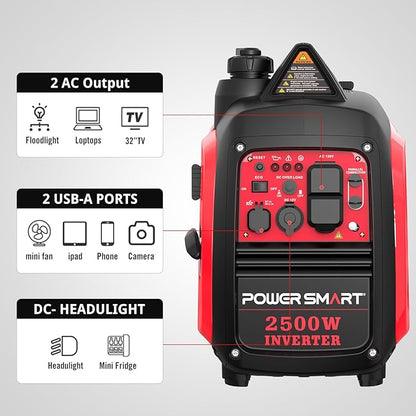 PowerSmart 2500-Watt Portable Inverter Generator with Quiet Technology