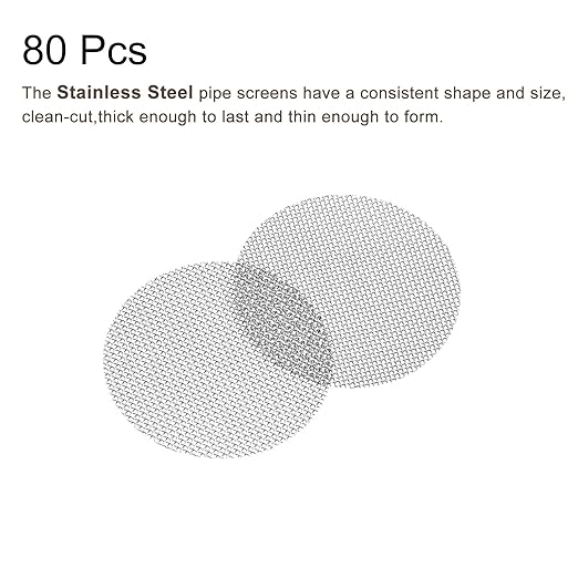 MECCANIXITY Pipe Screen Stainless Steel Screens, 13/16 Inch (20mm) Diameter for Pipe Filter, Pack of 80